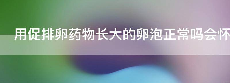 当前促排药长大的卵泡质量好吗