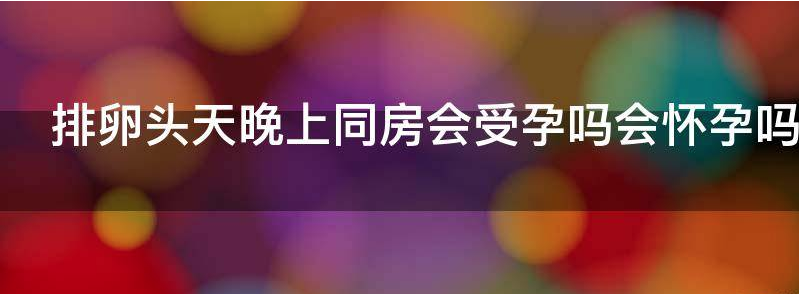 科普排卵头天晚上同房会受孕吗会怀孕吗?