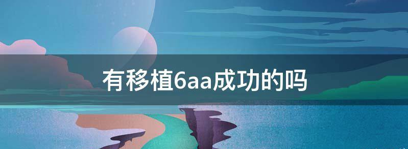 6aa胚胎移植成功后发育的特别好