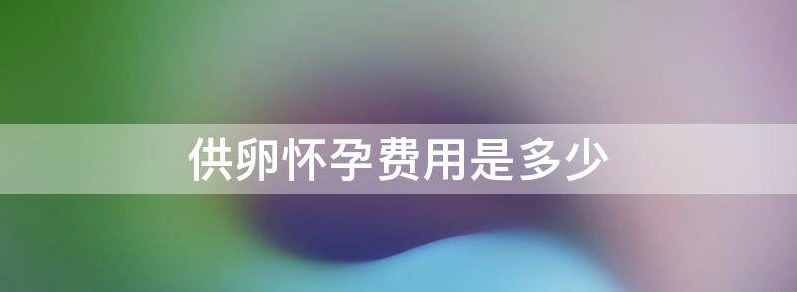 揭晓供卵怀孕费用是多少?