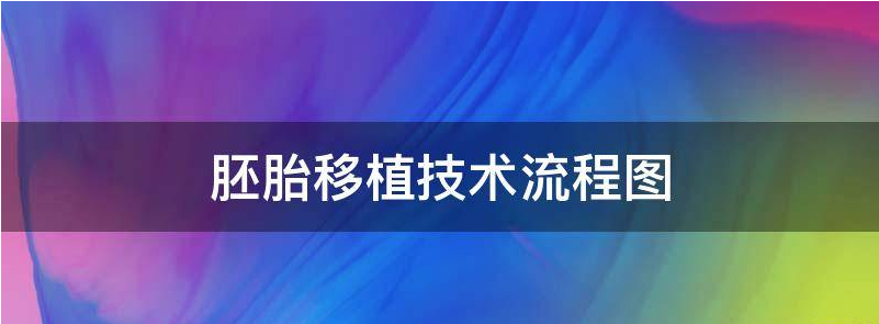 胚胎移植技术流程是怎么样的？