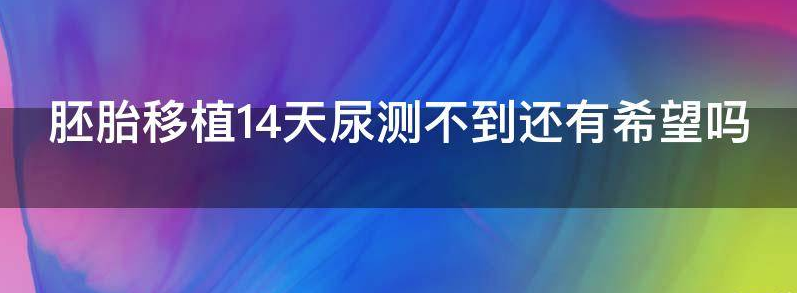 胚胎移植14天尿测不到强阳?