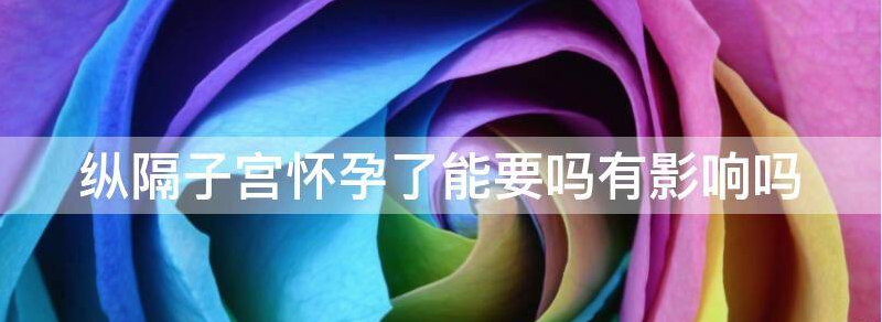 关注纵隔子宫怀孕了能要吗有影响吗