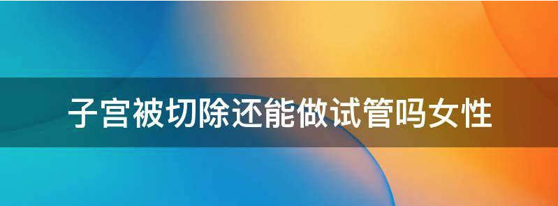 子宫被切除还能做试管吗