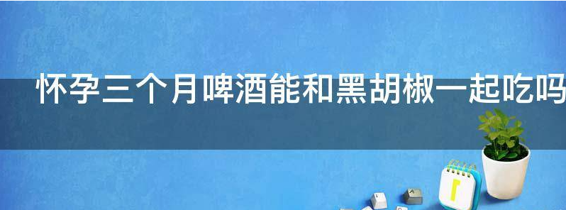 怀孕三个月啤酒能和黑胡椒一起吃吗