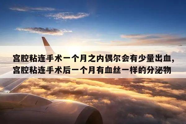 宫腔粘连手术一个月之内偶尔会有少量出血,宫腔粘连手术后一个月有血丝一样的分泌物