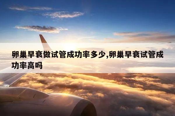 卵巢早衰做试管成功率多少,卵巢早衰试管成功率高吗