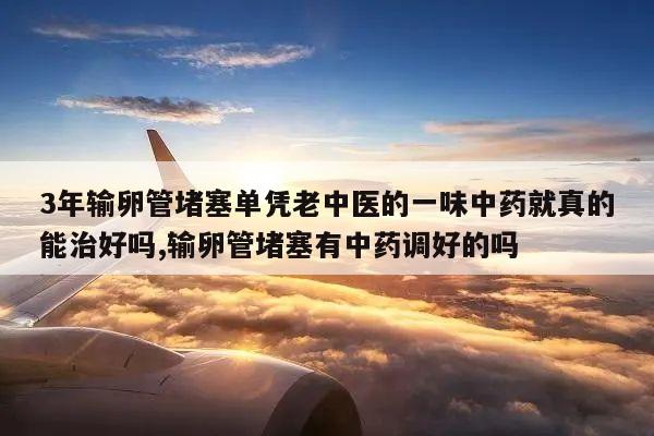 3年输卵管堵塞单凭老中医的一味中药就真的能治好吗,输卵管堵塞有中药调好的吗