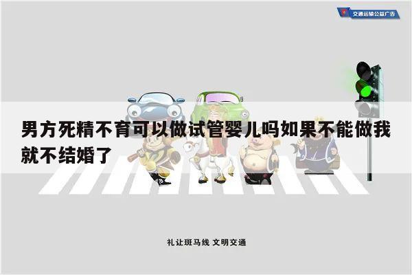 男方死精不育可以做试管婴儿吗如果不能做我就不结婚了