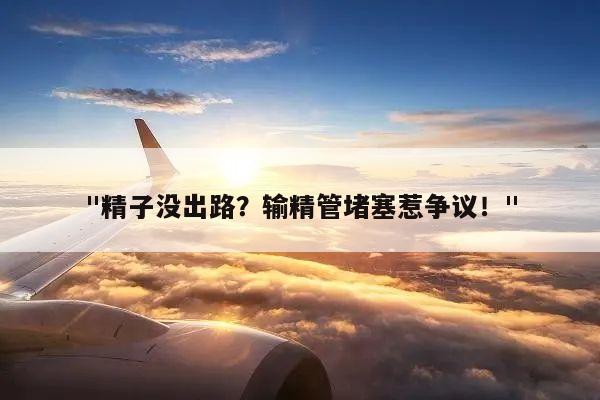 "精子没出路?输精管堵塞惹争议!"