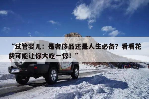 “试管婴儿:是奢侈品还是人生必备?看看花费可能让你大吃一惊!”
