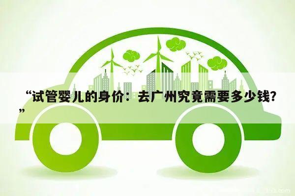 “试管婴儿的身价:去广州究竟需要多少钱?”