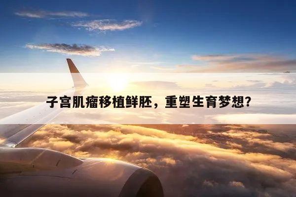 子宫肌瘤移植鲜胚，重塑生育梦想？
