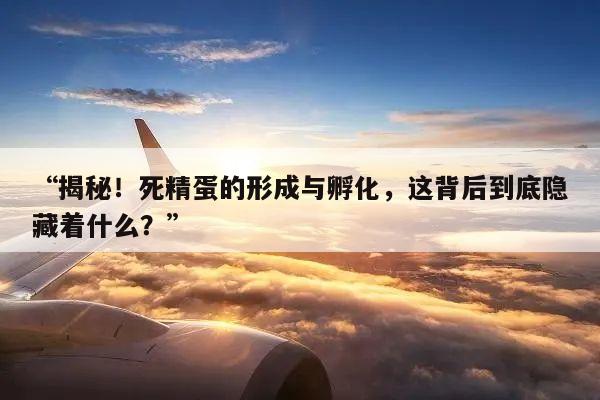 “揭秘!死精蛋的形成与孵化,这背后到底隐藏着什么?”