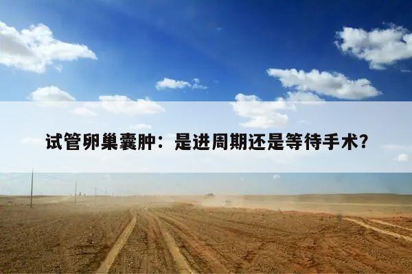 试管卵巢囊肿:是进周期还是等待手术?