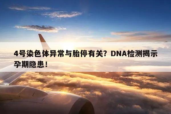 4号染色体异常与胎停有关?DNA检测揭示孕期隐患!