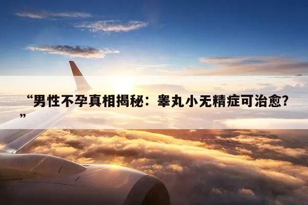 “男性不孕真相揭秘：睾丸小无精症可治愈？”