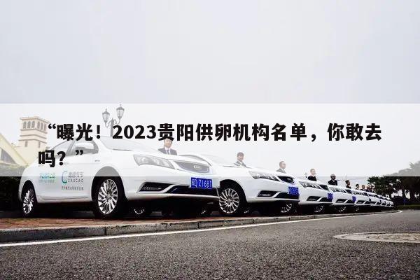 “曝光！2023贵阳供卵机构名单，你敢去吗？”