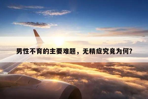 男性不育的主要难题，无精症究竟为何？