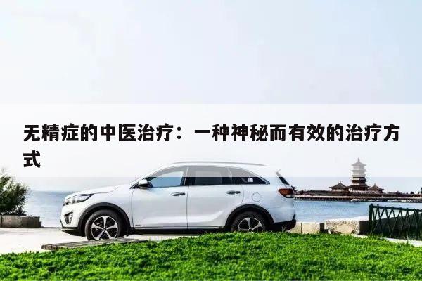 无精症的中医治疗:一种神秘而有效的治疗方式