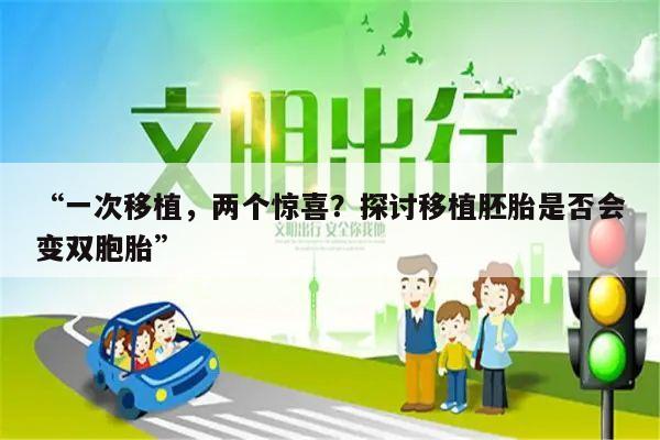 “一次移植,两个惊喜?探讨移植胚胎是否会变双胞胎”