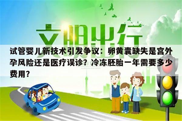 试管婴儿新技术引发争议:卵黄囊缺失是宫外孕风险还是医疗误诊?冷冻胚胎一年需要多少费用?