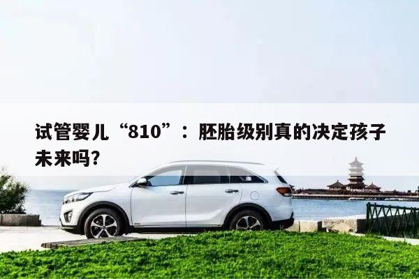 试管婴儿“810”：胚胎级别真的决定孩子未来吗？