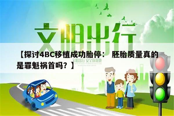 【探讨4BC移植成功胎停: 胚胎质量真的是罪魁祸首吗?】