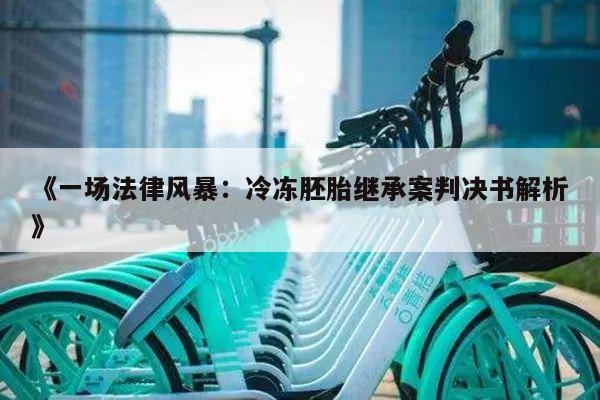 《一场法律风暴:冷冻胚胎继承案判决书解析》