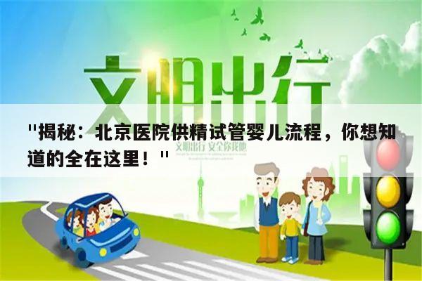 "揭秘:北京医院供精试管婴儿流程,你想知道的全在这里!"