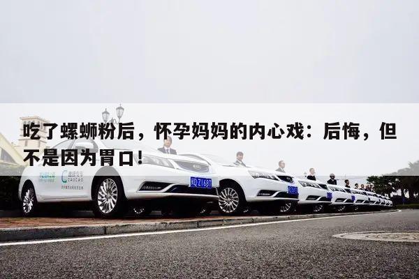吃了螺蛳粉后,怀孕妈妈的内心戏:后悔,但不是因为胃口!