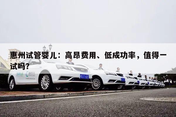 惠州试管婴儿:高昂费用、低成功率,值得一试吗?