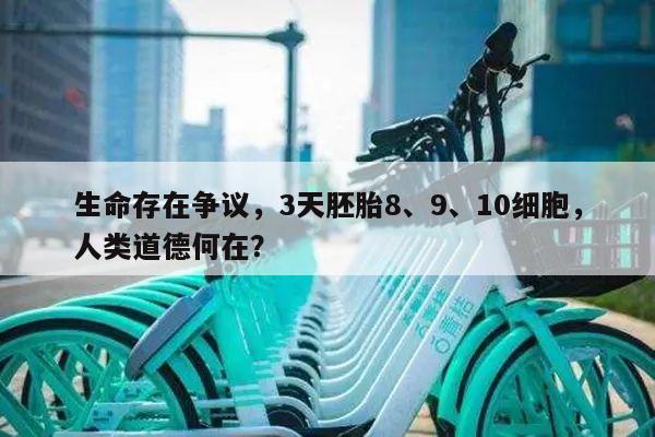 生命存在争议,3天胚胎8、9、10细胞,人类道德何在?