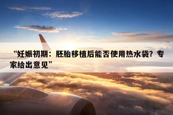 “妊娠初期：胚胎移植后能否使用热水袋？专家给出意见”