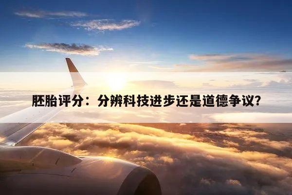 胚胎评分:分辨科技进步还是道德争议?