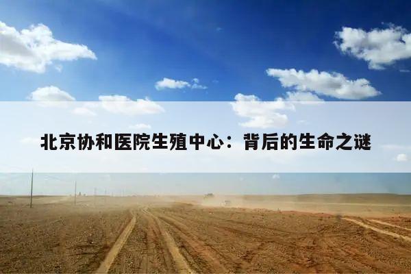 北京协和医院生殖中心:背后的生命之谜