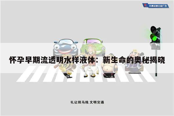 怀孕早期流透明水样液体:新生命的奥秘揭晓