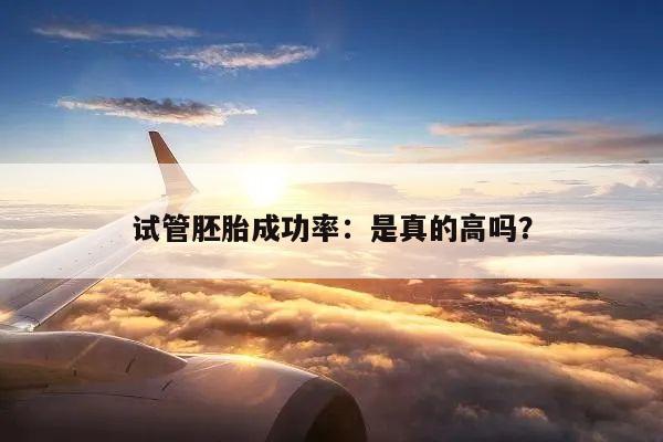 试管胚胎成功率:是真的高吗?