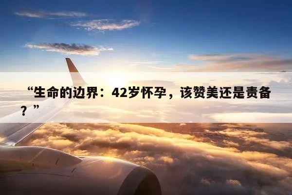 “生命的边界:42岁怀孕,该赞美还是责备?”
