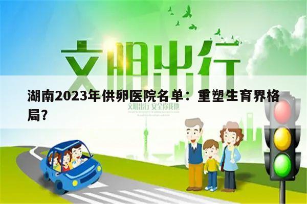 湖南2023年供卵医院名单：重塑生育界格局？