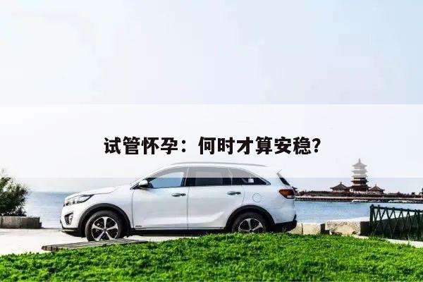 试管怀孕:何时才算安稳?