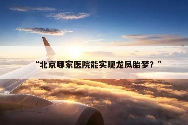 “北京哪家医院能实现龙凤胎梦?”