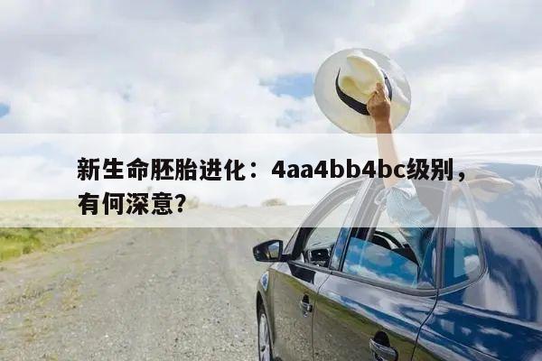 新生命胚胎进化：4aa4bb4bc级别，有何深意？