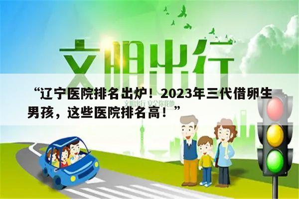 辽宁医院排名出炉！2023年三代借卵生男孩，这些医院排名高！