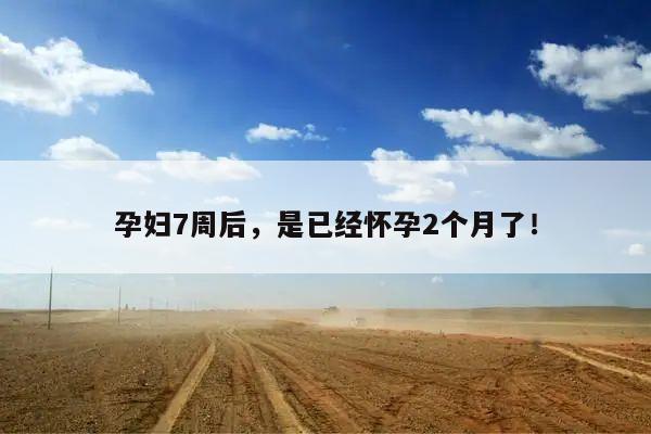 孕妇7周后,是已经怀孕2个月了!