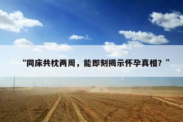 “同床共枕两周,能即刻揭示怀孕真相?”