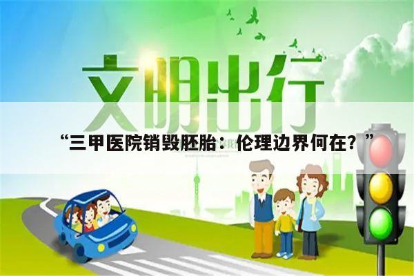 “三甲医院销毁胚胎:伦理边界何在?”