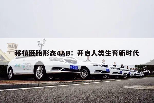 移植胚胎形态4AB：开启人类生育新时代