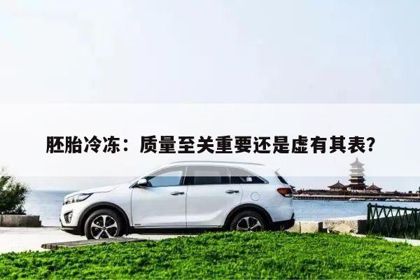 胚胎冷冻:质量至关重要还是虚有其表?
