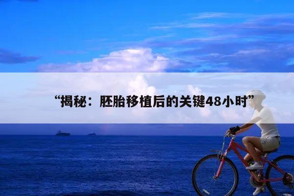 “揭秘:胚胎移植后的关键48小时”